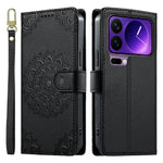 For Xiaomi 17 Pro Case Embossed Totem Leather Flip Wallet Phone Cover with Wrist Strap