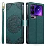 For Xiaomi 17 Pro Case Embossed Totem Leather Flip Wallet Phone Cover with Wrist Strap