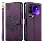 For Xiaomi 17 Pro Case Embossed Totem Leather Flip Wallet Phone Cover with Wrist Strap