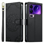For Xiaomi 17 Pro Max Case Embossed Totem Leather Flip Wallet Phone Cover with Wrist Strap