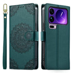 For Xiaomi 17 Pro Max Case Embossed Totem Leather Flip Wallet Phone Cover with Wrist Strap