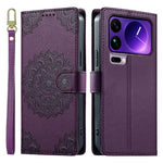For Xiaomi 17 Pro Max Case Embossed Totem Leather Flip Wallet Phone Cover with Wrist Strap