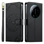 For Xiaomi 17 Ultra 5G Case Embossed Totem Leather Flip Wallet Phone Cover with Wrist Strap