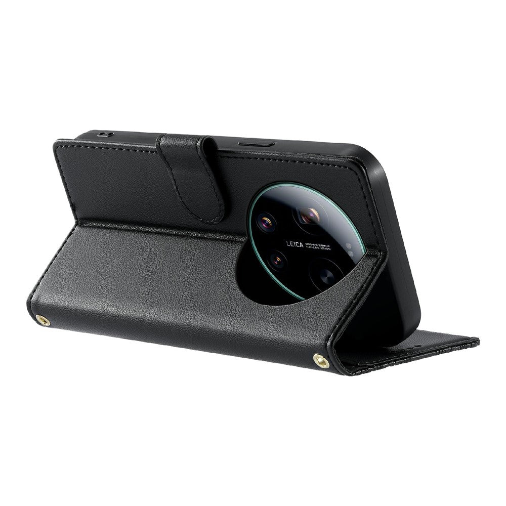 For Xiaomi 17 Ultra 5G Case Embossed Totem Leather Flip Wallet Phone Cover with Wrist Strap