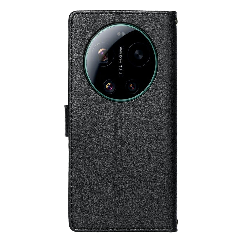 For Xiaomi 17 Ultra 5G Case Embossed Totem Leather Flip Wallet Phone Cover with Wrist Strap