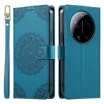 For Xiaomi 17 Ultra 5G Case Embossed Totem Leather Flip Wallet Phone Cover with Wrist Strap