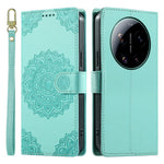 For Xiaomi 17 Ultra 5G Case Embossed Totem Leather Flip Wallet Phone Cover with Wrist Strap