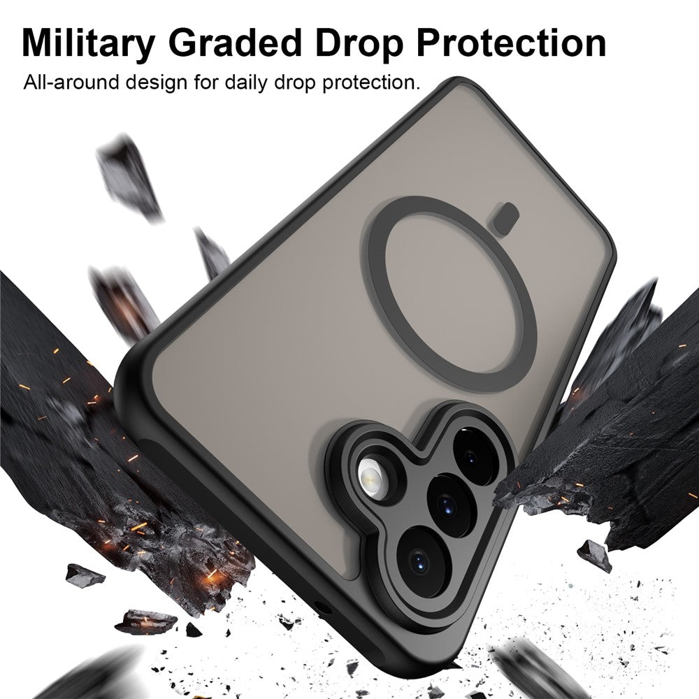 For Samsung Galaxy A27 5G Magnetic Case Anti Drop Matte PC + TPU Phone Cover