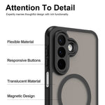 For Samsung Galaxy A27 5G Magnetic Case Anti Drop Matte PC + TPU Phone Cover