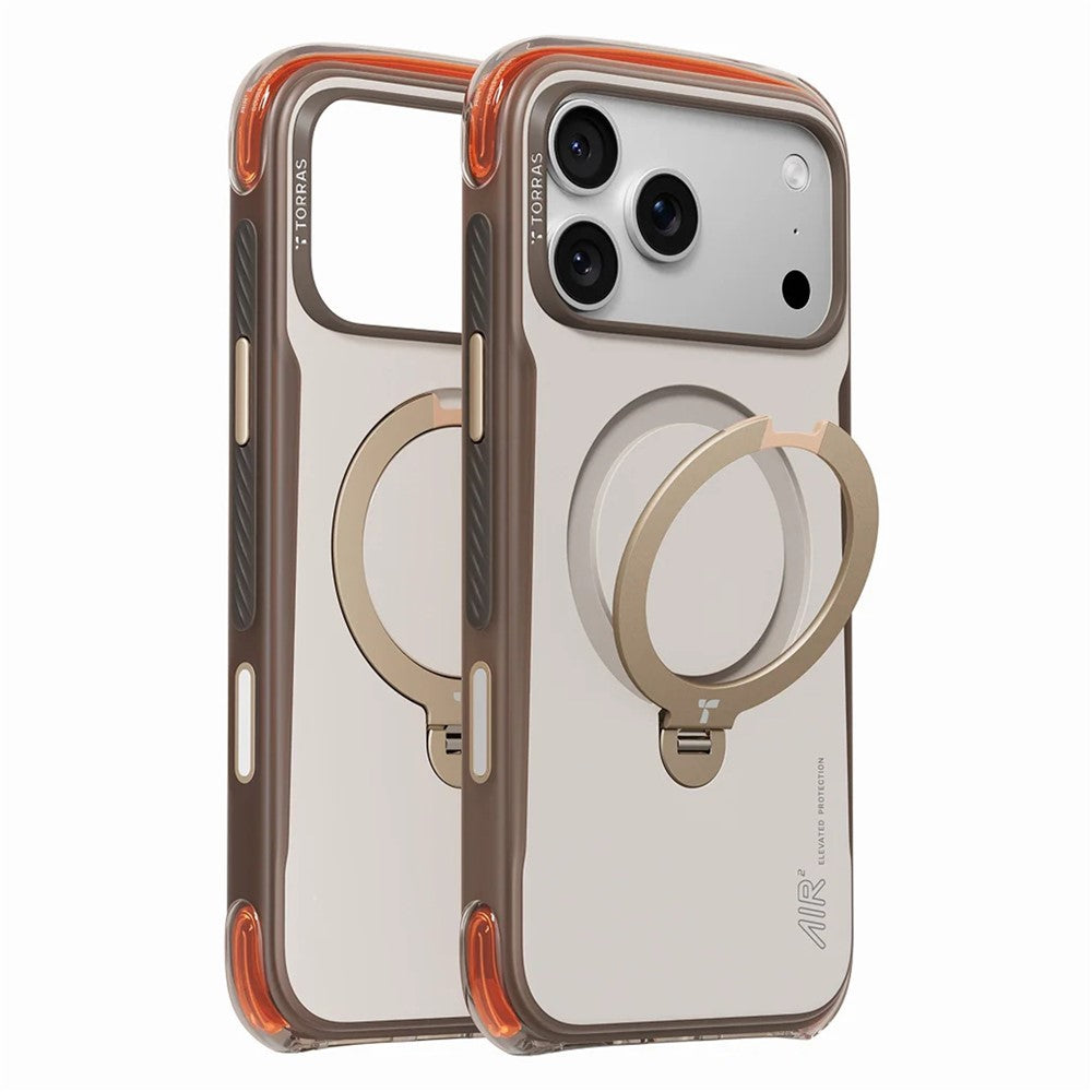 TORRAS Ostand Q3 Air Pro-serien til iPhone 17 Pro Magnetisk etui Roterende støtteben Stødsikkert PC + TPU telefoncover