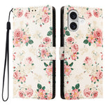 Til iPhone 17 / iPhone 18 etui mønstertryk PU-læder flip cover med håndledsrem