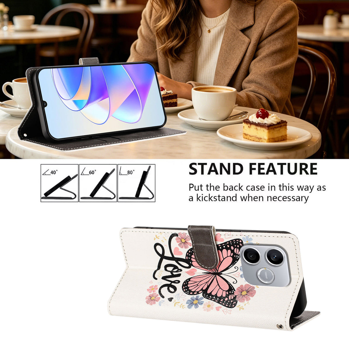 For Honor 600e 5G / Honor X80i 5G / Honor 600 Lite 5G Case Pattern Printed PU Leather Flip Wallet Phone Cover with Wrist Strap