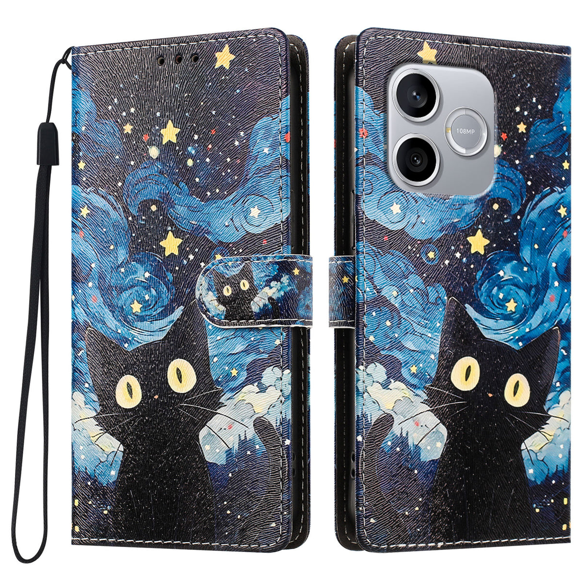 For Honor 600e 5G / Honor X80i 5G / Honor 600 Lite 5G Case Pattern Printed PU Leather Flip Wallet Phone Cover with Wrist Strap