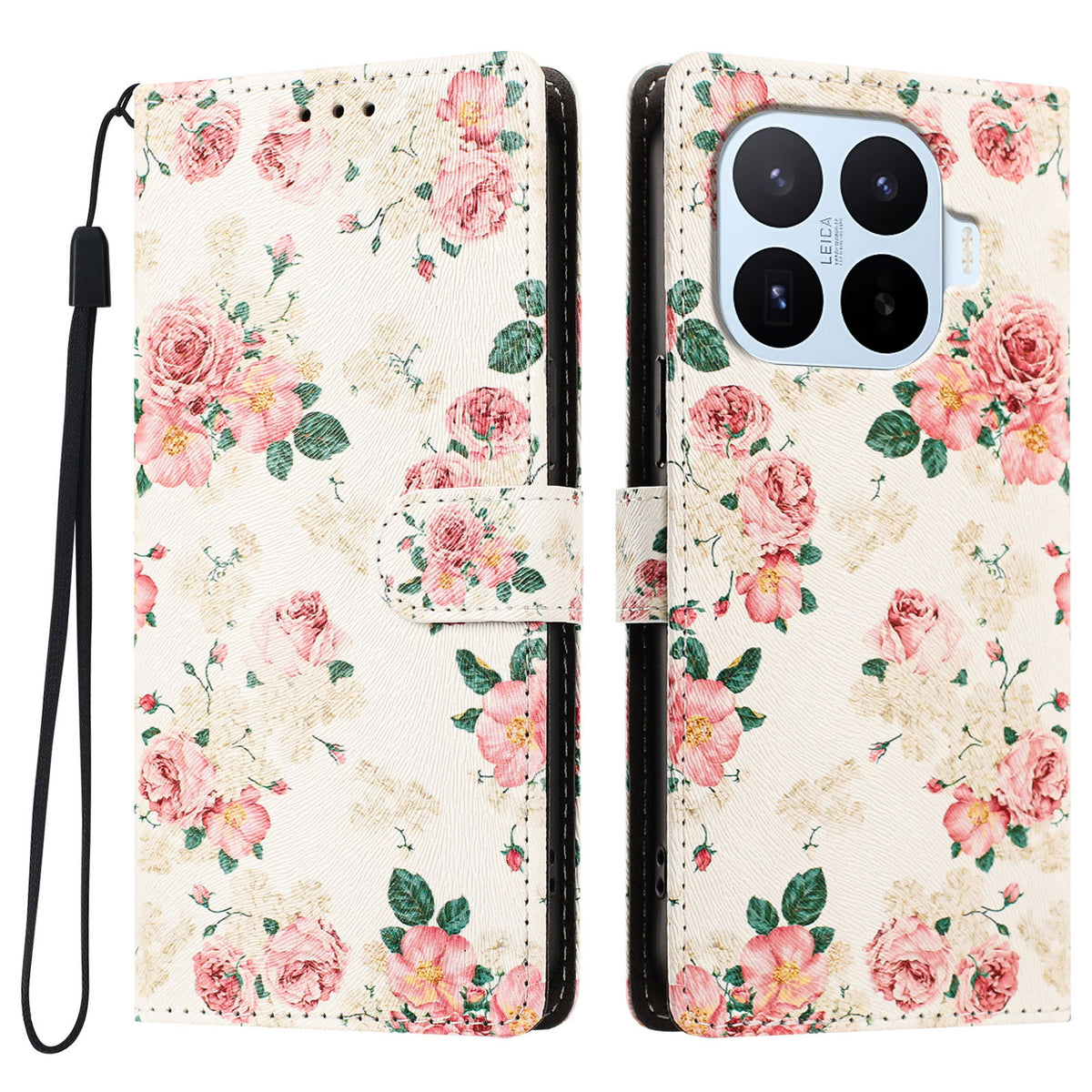 For Xiaomi 17T Pro Case Pattern Printed PU Leather Flip Wallet Phone Cover with Wrist Strap