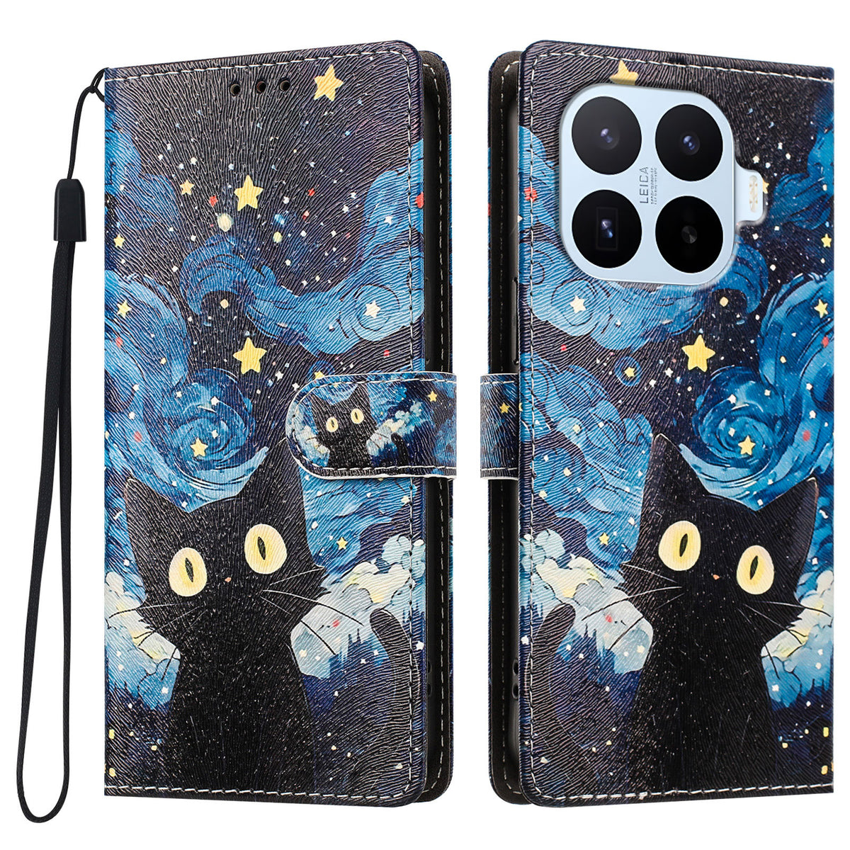 For Xiaomi 17T Pro Case Pattern Printed PU Leather Flip Wallet Phone Cover with Wrist Strap
