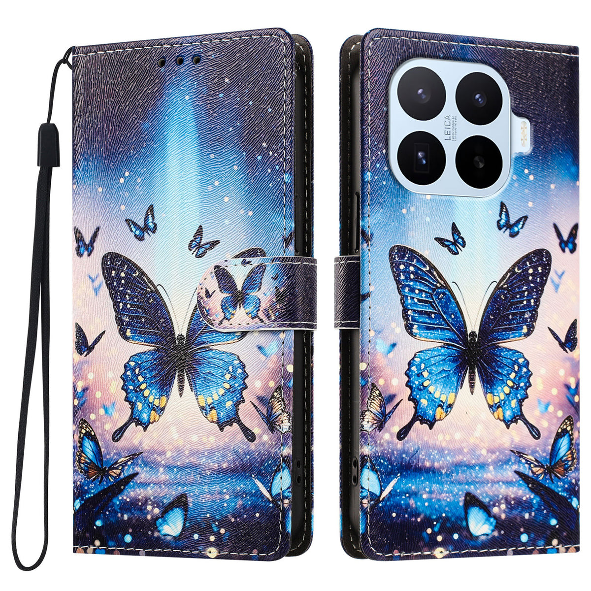 For Xiaomi 17T Pro Case Pattern Printed PU Leather Flip Wallet Phone Cover with Wrist Strap