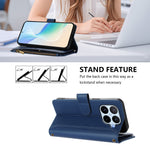 For Xiaomi 17T Leather Case 9 Card Slots Zipper Wallet Stand Phone Cover with Wrist Strap