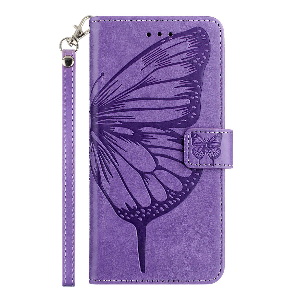 For Xiaomi 17T Wallet Case with Wrist Strap Butterfly Imprint Leather Phone Cover