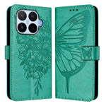 For Xiaomi 17T Wallet Case with Wrist Strap Butterfly Imprint Leather Phone Cover
