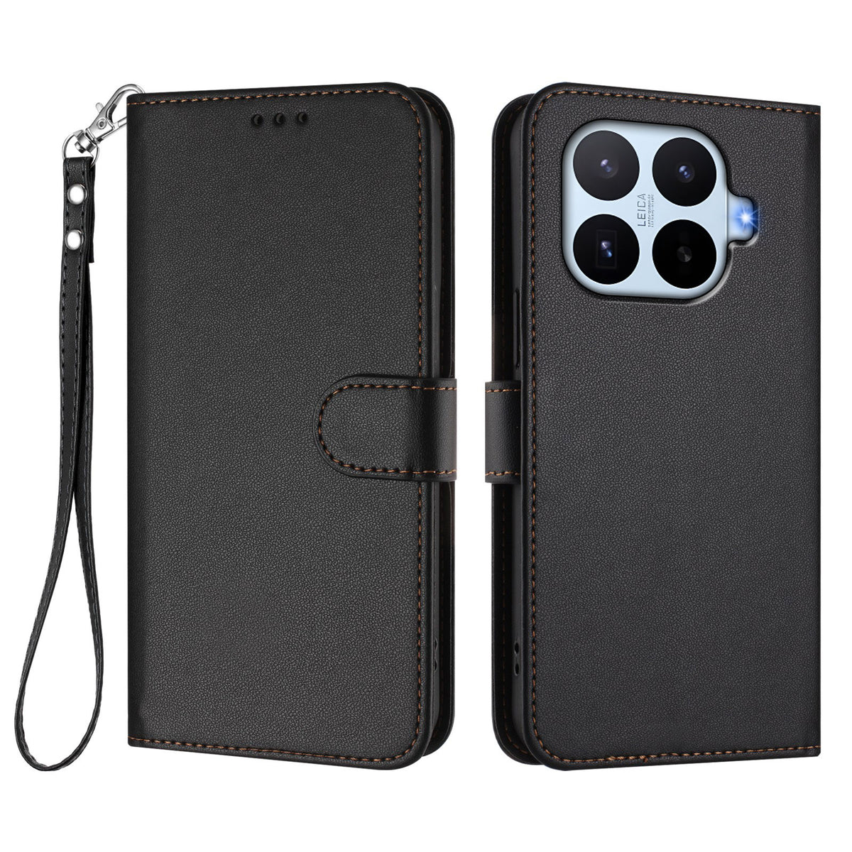 For Xiaomi 17T Leather Case Wallet Stand Phone Cover with Wrist Strap