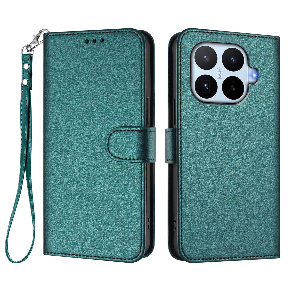 For Xiaomi 17T Leather Case Wallet Stand Phone Cover with Wrist Strap