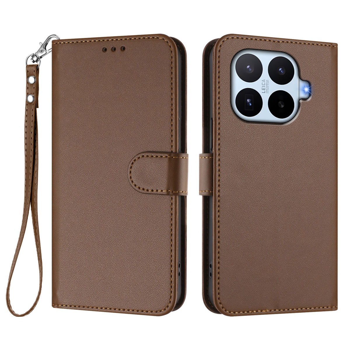 For Xiaomi 17T Leather Case Wallet Stand Phone Cover with Wrist Strap