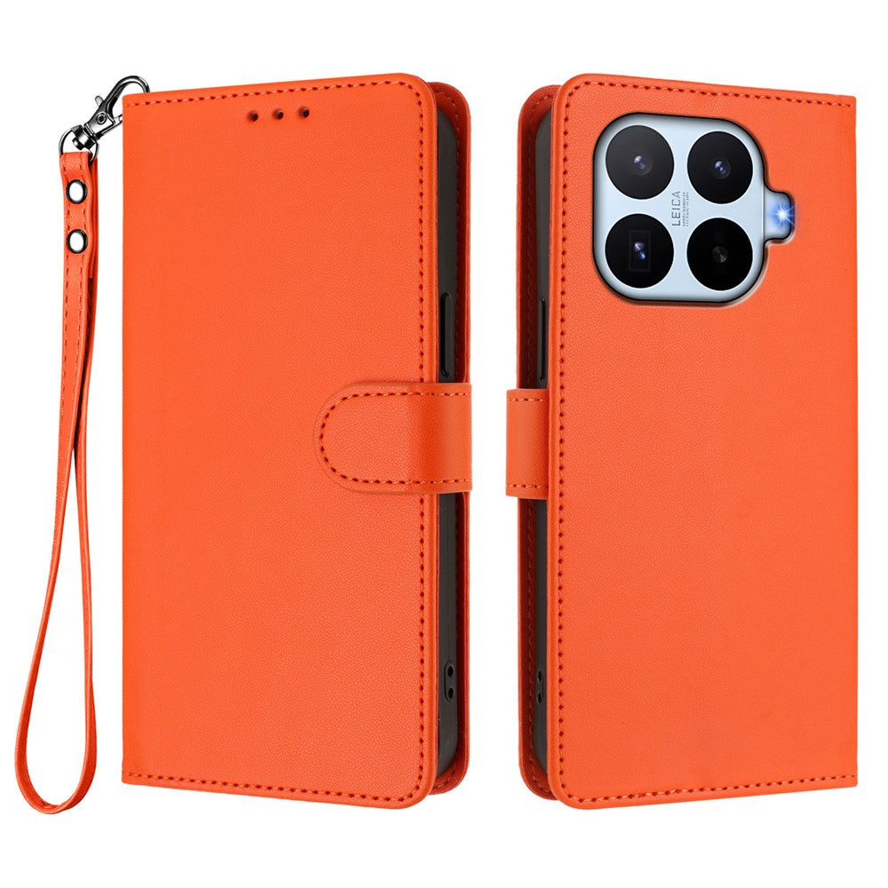 For Xiaomi 17T Leather Case Wallet Stand Phone Cover with Wrist Strap