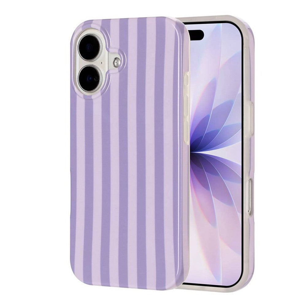 For iPhone 17 Case IMD Stripe TPU Full Coverage Shockproof Phone Protective Cover