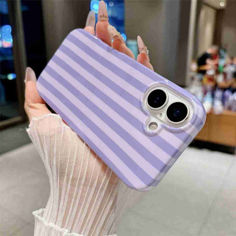For iPhone 17 Case IMD Stripe TPU Full Coverage Shockproof Phone Protective Cover