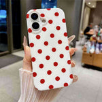 For iPhone 17 Case Retro Polka Dot IMD TPU Full Coverage Phone Protective Cover