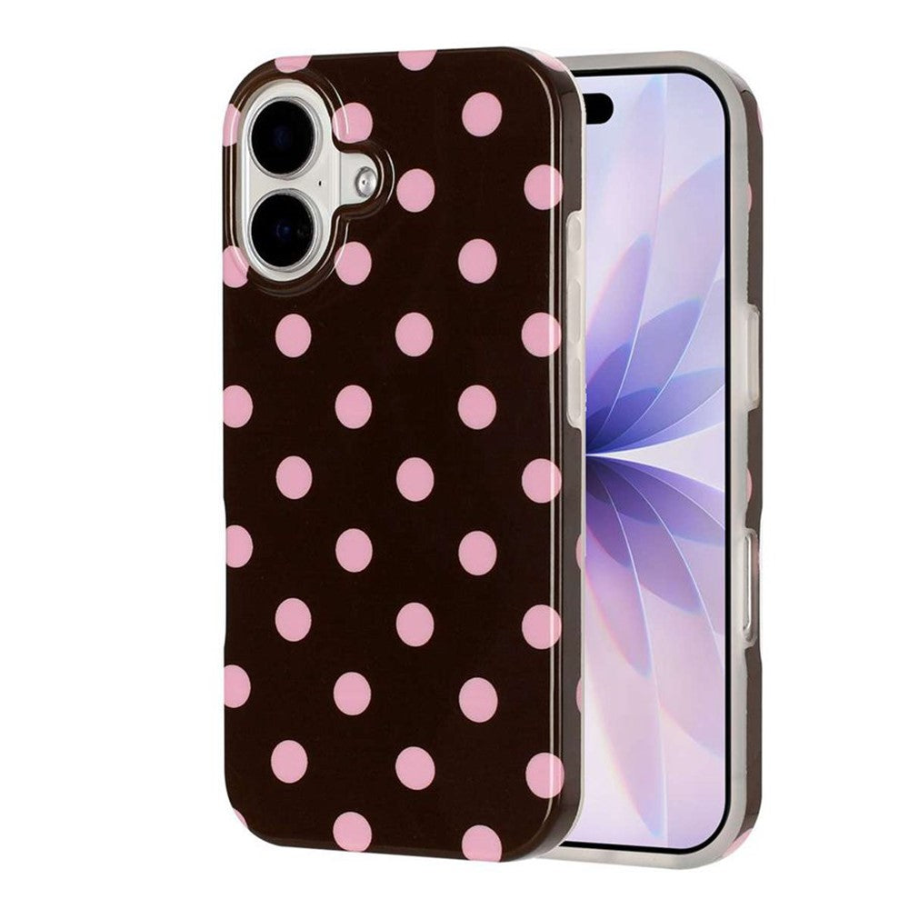 For iPhone 17 Case Retro Polka Dot IMD TPU Full Coverage Phone Protective Cover