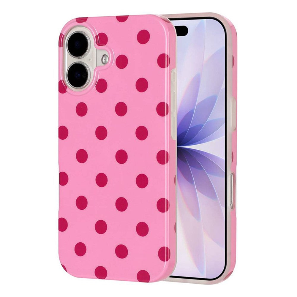 For iPhone 17 Case Retro Polka Dot IMD TPU Full Coverage Phone Protective Cover