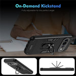 For Google Pixel 11 Pro XL Case PC + TPU Drop Defend Phone Cover with Ring Kickstand