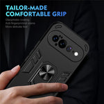 For Google Pixel 11 Pro XL Case PC + TPU Drop Defend Phone Cover with Ring Kickstand