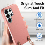 For Samsung Galaxy S26 Ultra Litchi Pattern Case with Lanyard Shockproof PC PU Leather Cover