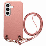 For Samsung Galaxy A37 5G Litchi Pattern Case with Lanyard Shockproof PC PU Leather Cover