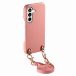For Samsung Galaxy S25+ Litchi Pattern Case with Lanyard Shockproof PC PU Leather Cover