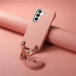 Til Samsung Galaxy A16 5G / A16 4G Litchi-mønster cover med snor Stødsikkert PC PU læder cover
