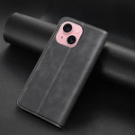 BINFEN COLOR for iPhone 15 RFID Blocking Calf Texture PU Leather Phone Cover