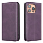 BINFEN COLOR for iPhone 14 Pro RFID Blocking Calf Texture PU Leather Phone Cover