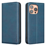 BINFEN COLOR for iPhone 13 Pro Max RFID Blocking Calf Texture PU Leather Phone Cover