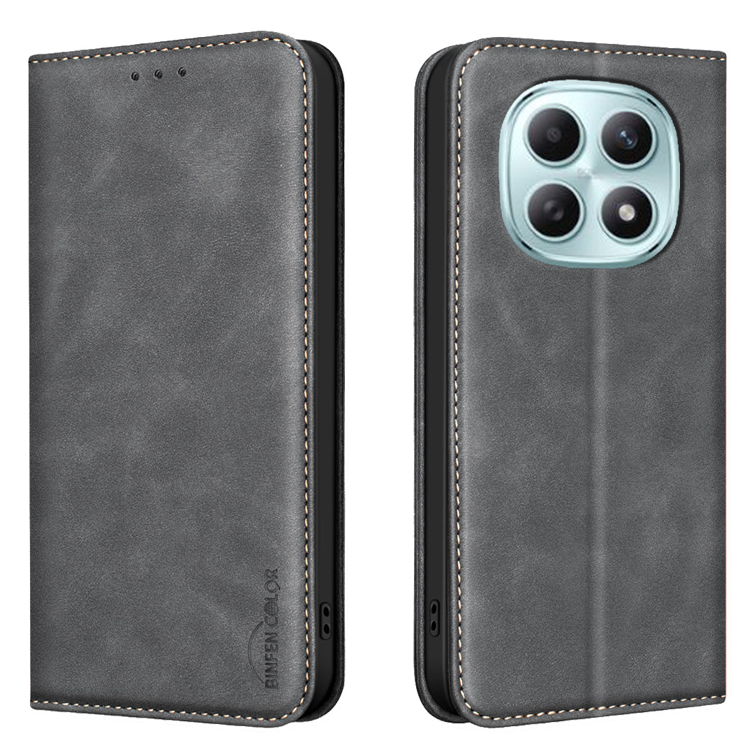 BINFEN COLOR for Xiaomi Redmi Note 15 Pro 4G (Global) RFID Blocking Calf Texture PU Leather Phone Cover