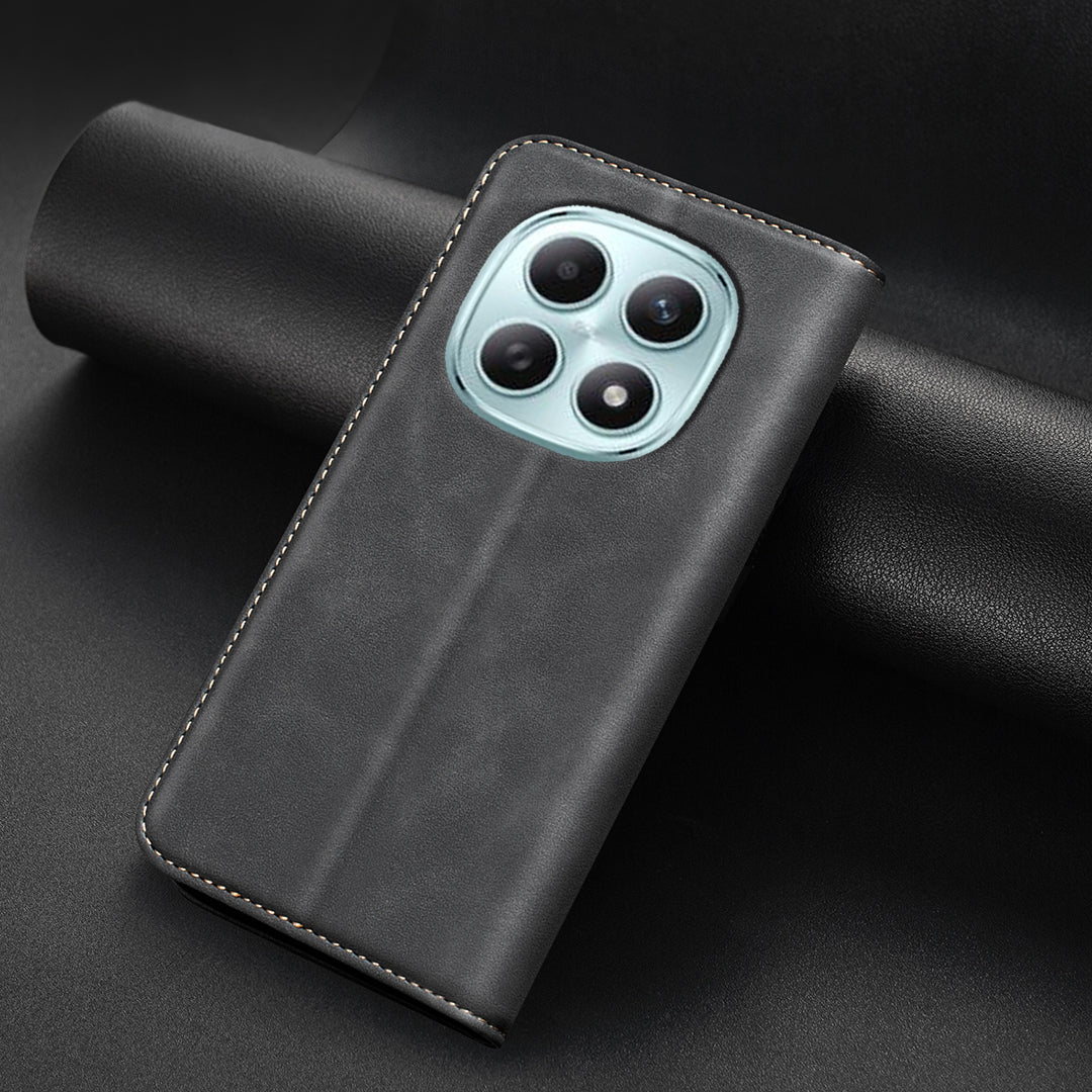 BINFEN COLOR for Xiaomi Redmi Note 15 Pro 4G (Global) RFID Blocking Calf Texture PU Leather Phone Cover