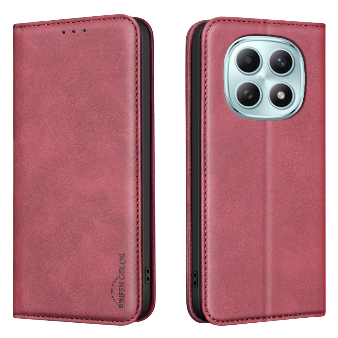 BINFEN COLOR for Xiaomi Redmi Note 15 Pro 4G (Global) RFID Blocking Calf Texture PU Leather Phone Cover