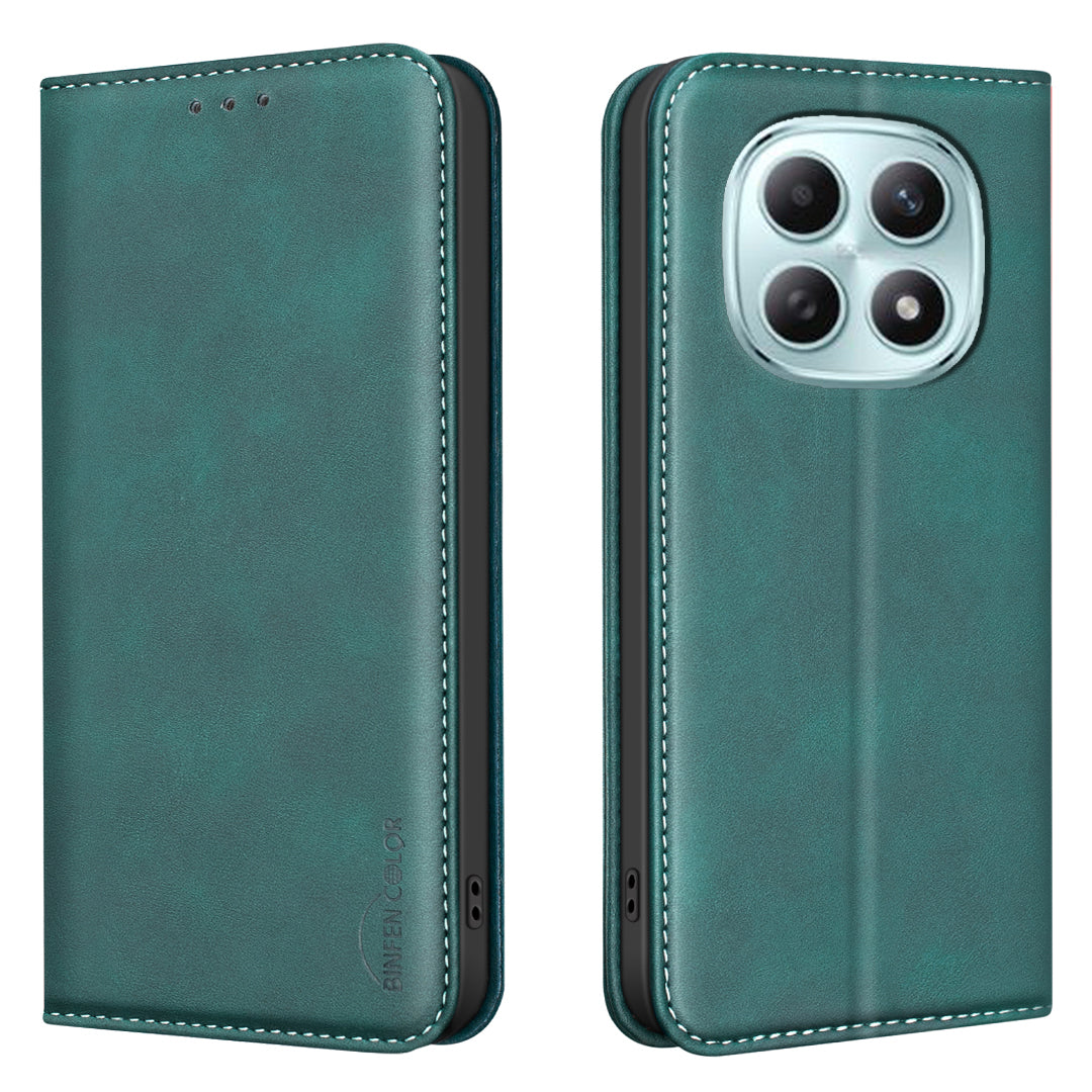 BINFEN COLOR for Xiaomi Redmi Note 15 Pro 4G (Global) RFID Blocking Calf Texture PU Leather Phone Cover