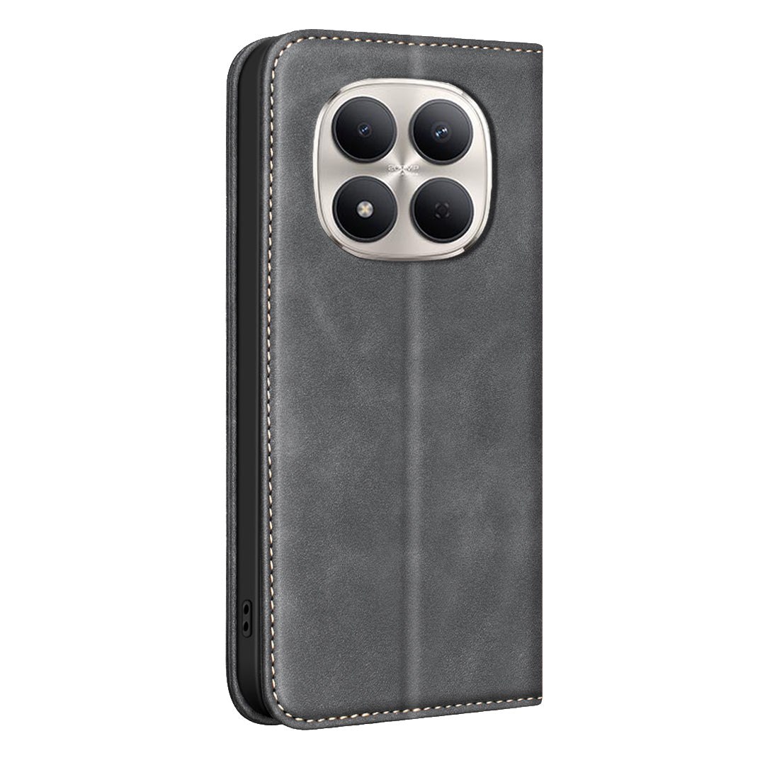 BINFEN COLOR for Xiaomi Redmi Note 15 Pro 5G (Global) RFID Blocking Calf Texture PU Leather Phone Cover
