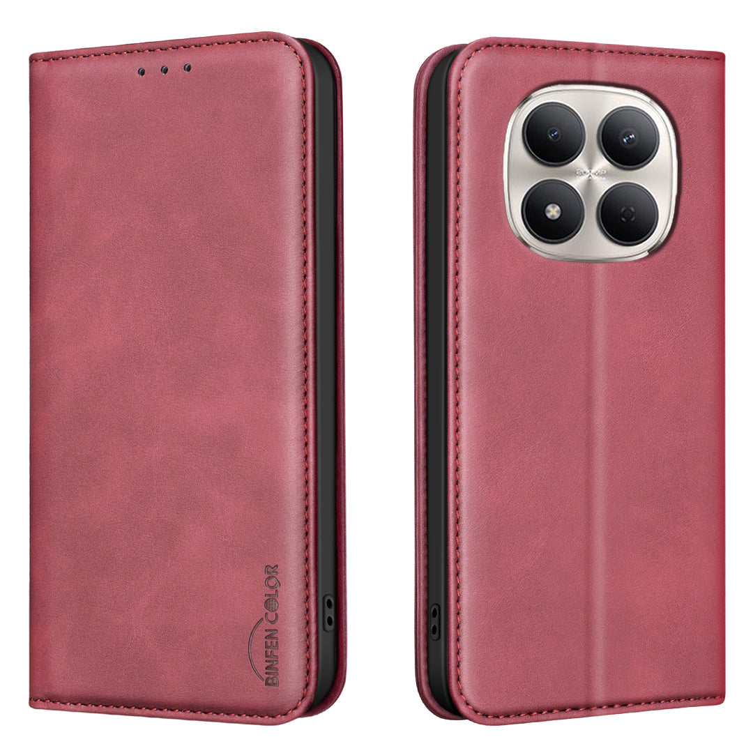 BINFEN COLOR för Xiaomi Redmi Note 15 Pro 5G (Global) RFID-blockerande PU-läderfodral med vadstruktur