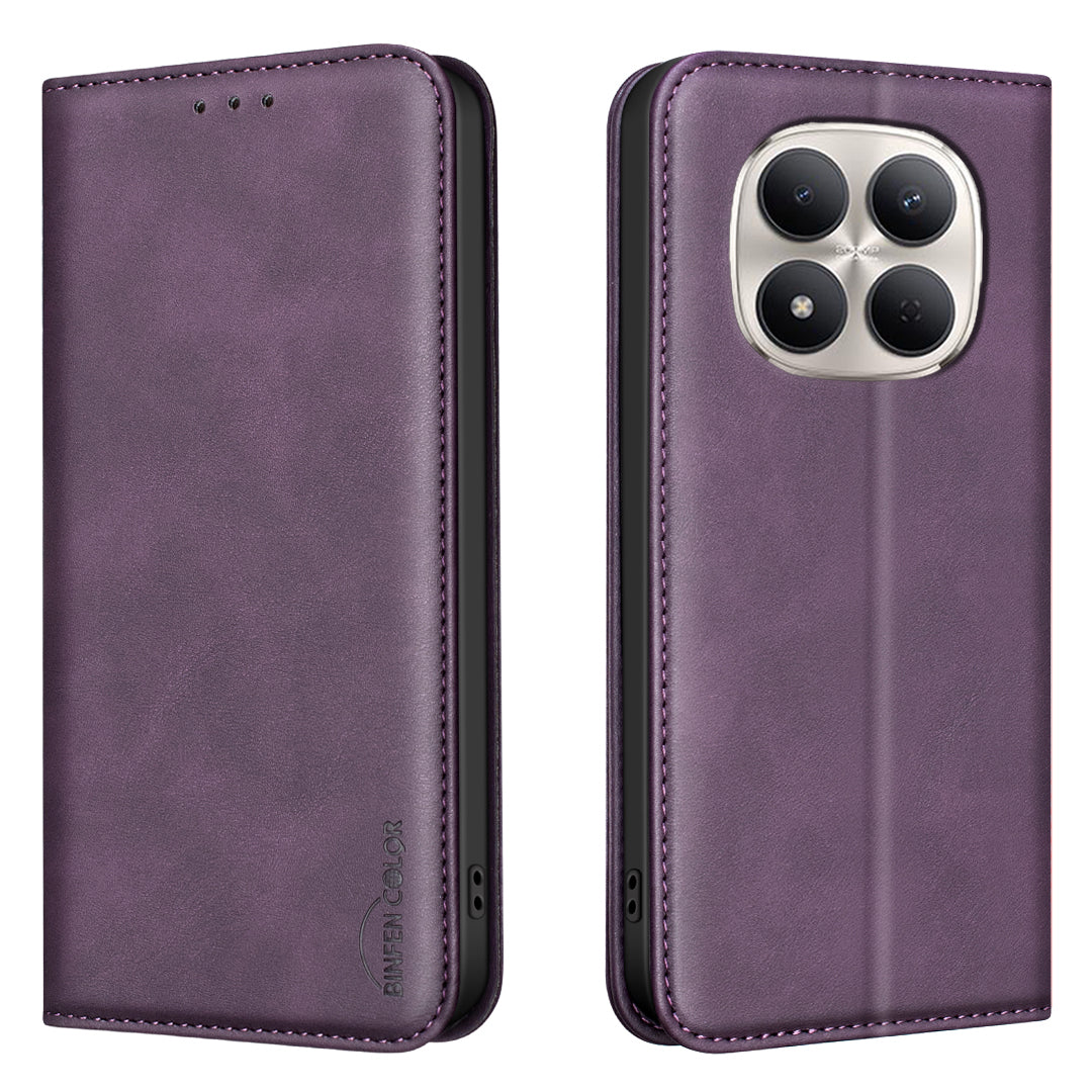 BINFEN COLOR för Xiaomi Redmi Note 15 Pro 5G (Global) RFID-blockerande PU-läderfodral med vadstruktur