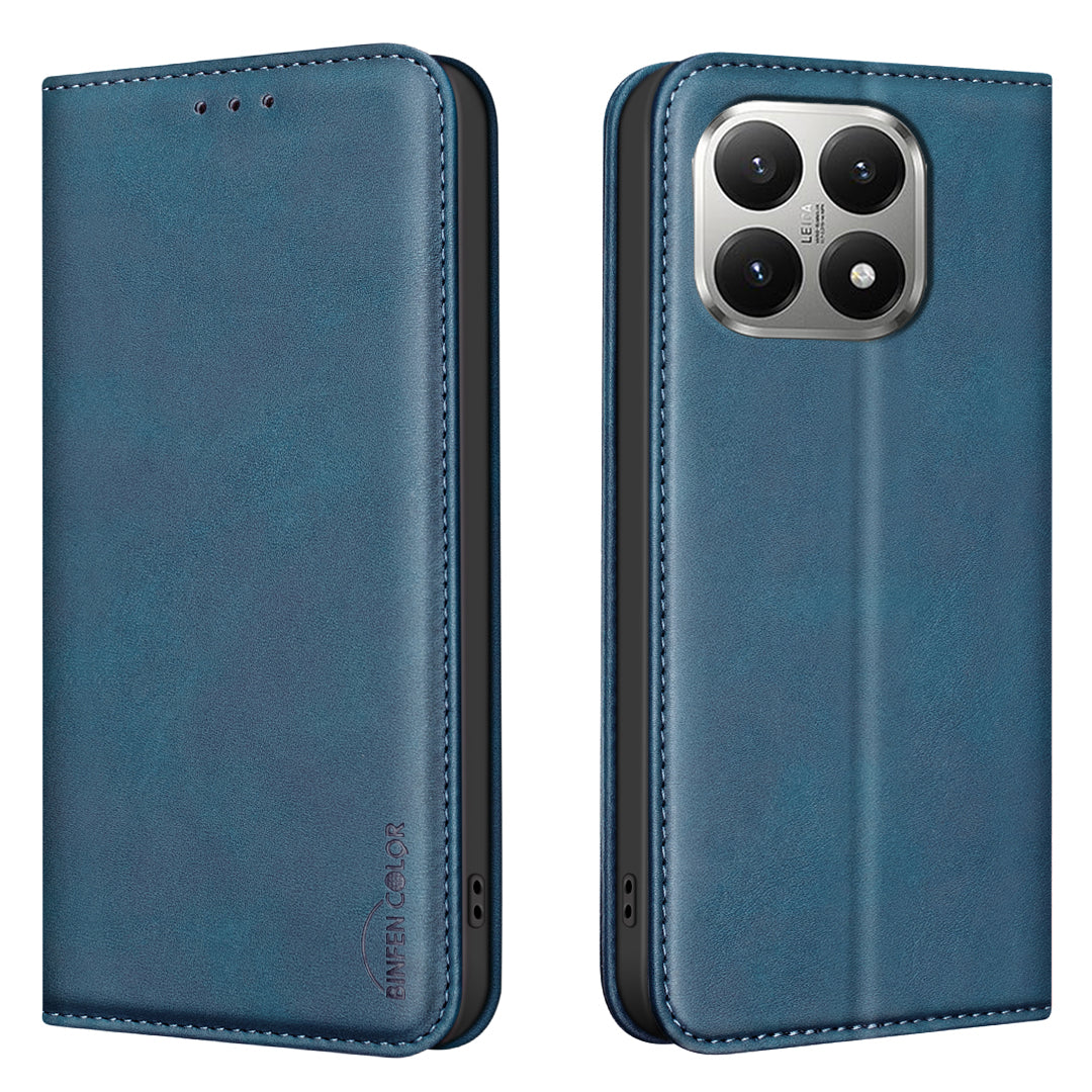 BINFEN COLOR for Xiaomi 15T RFID Blocking Calf Texture PU Leather Phone Cover
