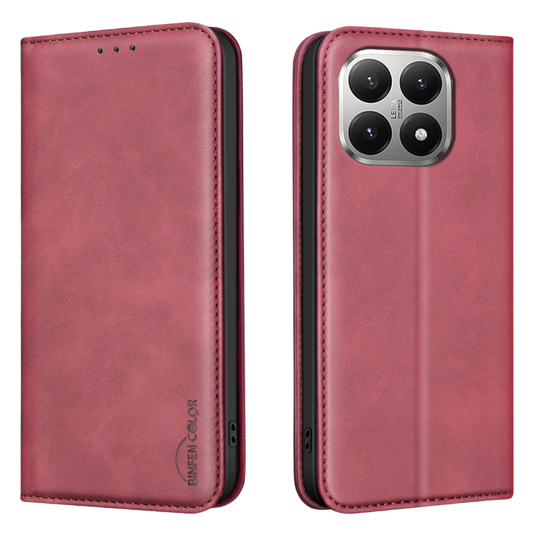 BINFEN COLOR for Xiaomi 15T RFID Blocking Calf Texture PU Leather Phone Cover